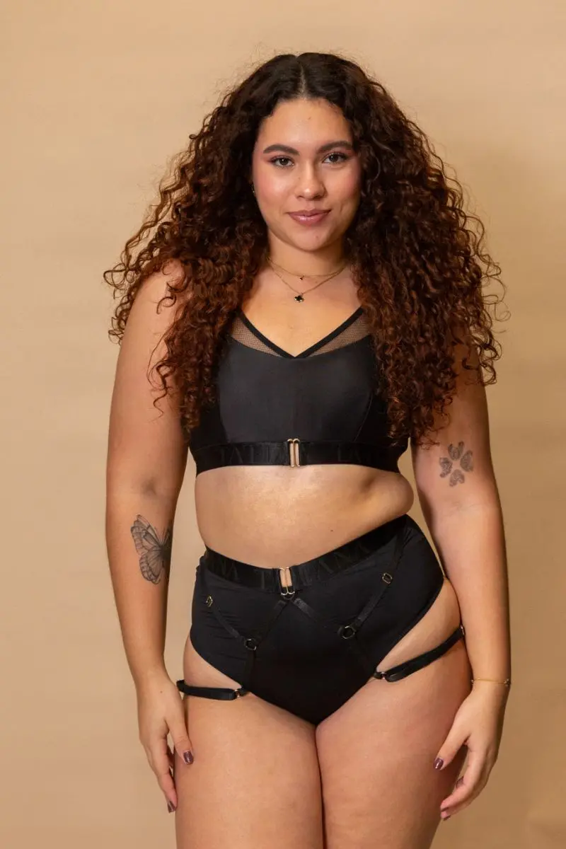 Tatiana Active Perla Top - Matte Black 1