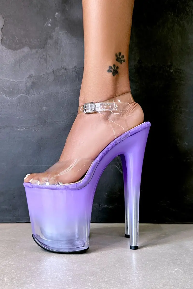 Hella Heels Ombre 8Inch Classic Stilettos ( New Fit ) - Purple 1