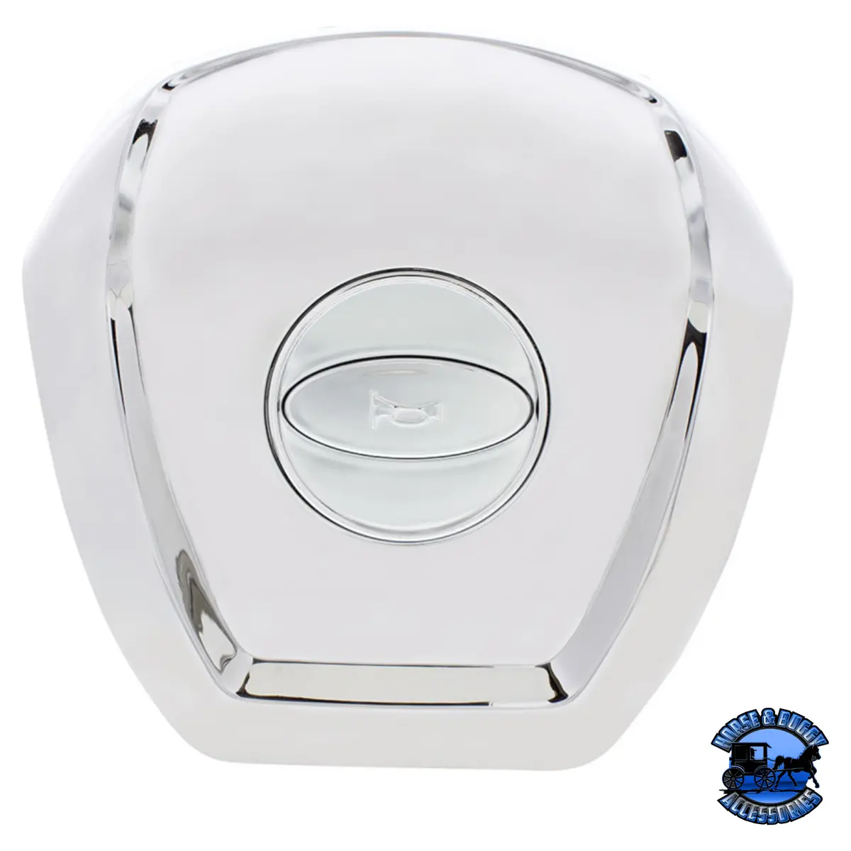 Chrome Steering Wheel Horn Pad For 2012-2021 Peterbilt 579 #88036 1