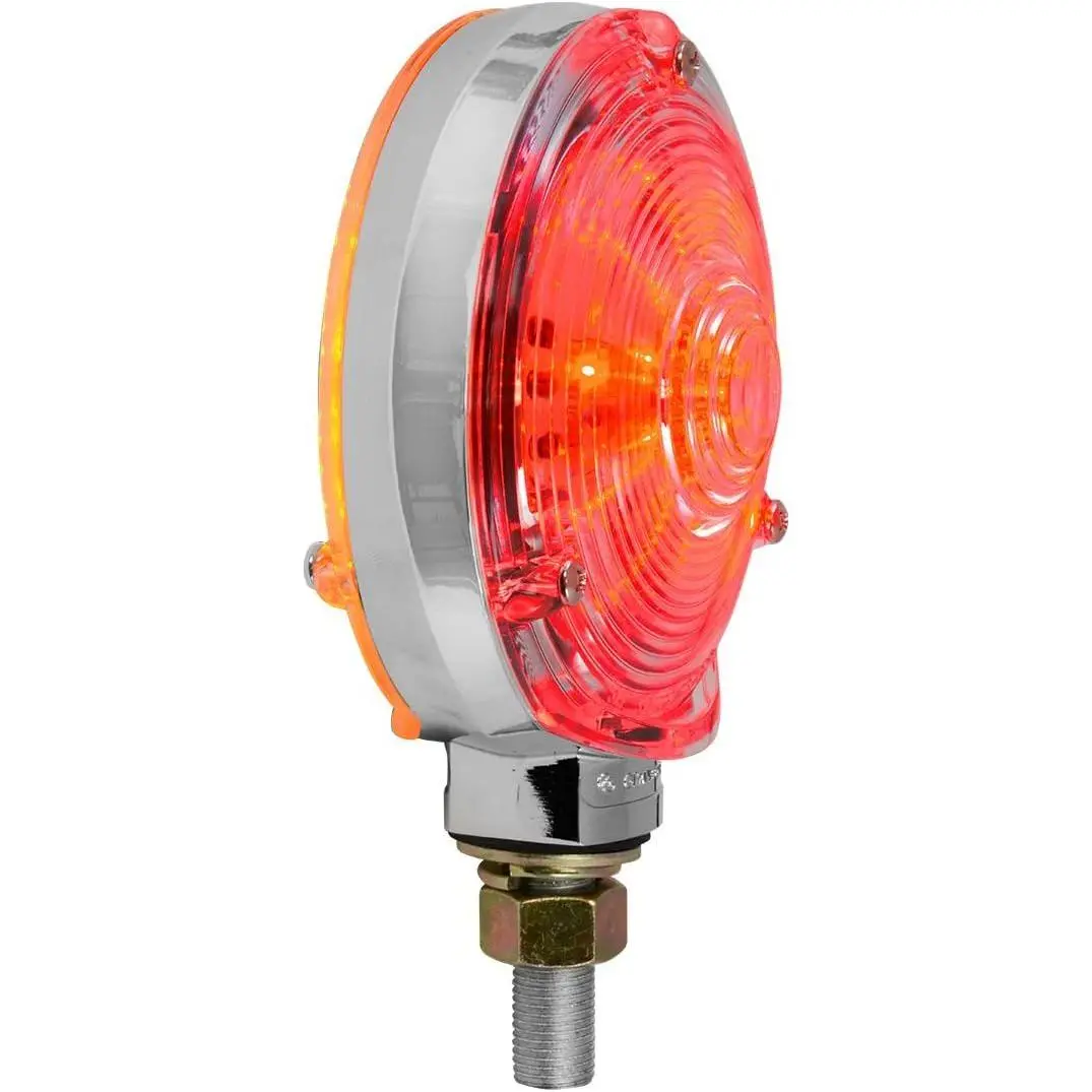 #77613 4" Double Faced Star Amber/Red 48 Led Sealed Light With (Clear Lens) 1