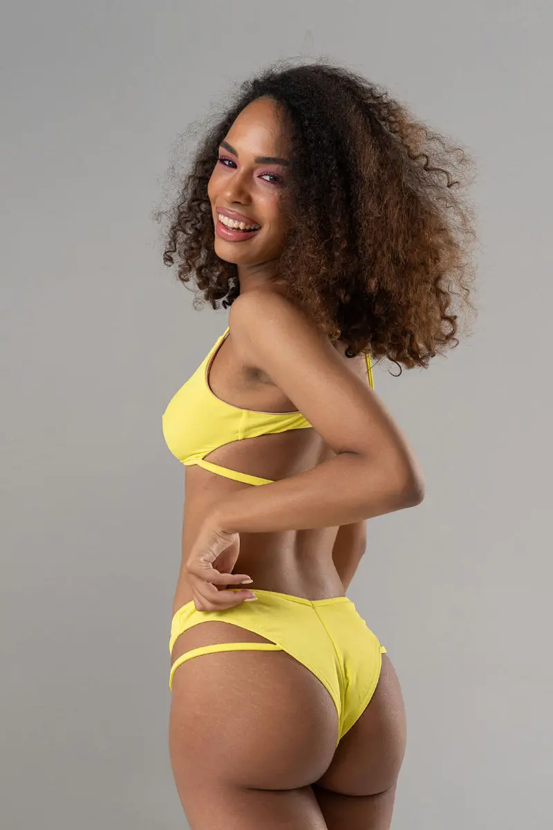 Paradise Chick Florida V-Shorts - Mellow Yellow 1