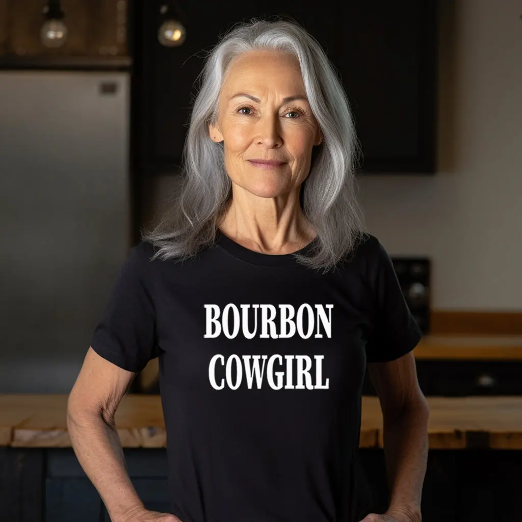 Bourbon Cowgirl Branded Graphic Tee T-Shirt 3