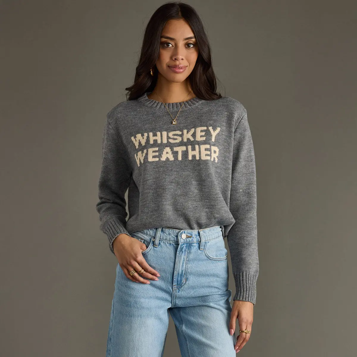 Gray Whiskey Weather Sweater 1