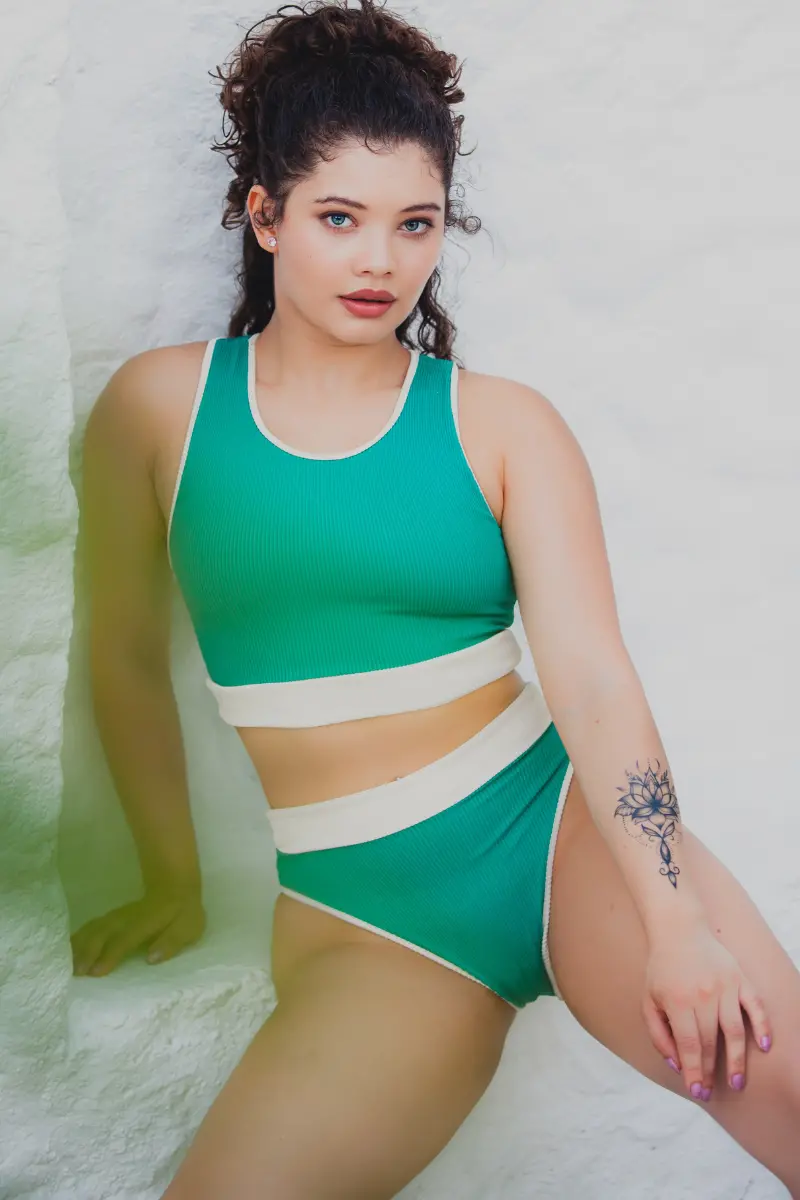 Sorte Solei Bottoms - Green/Off White 1