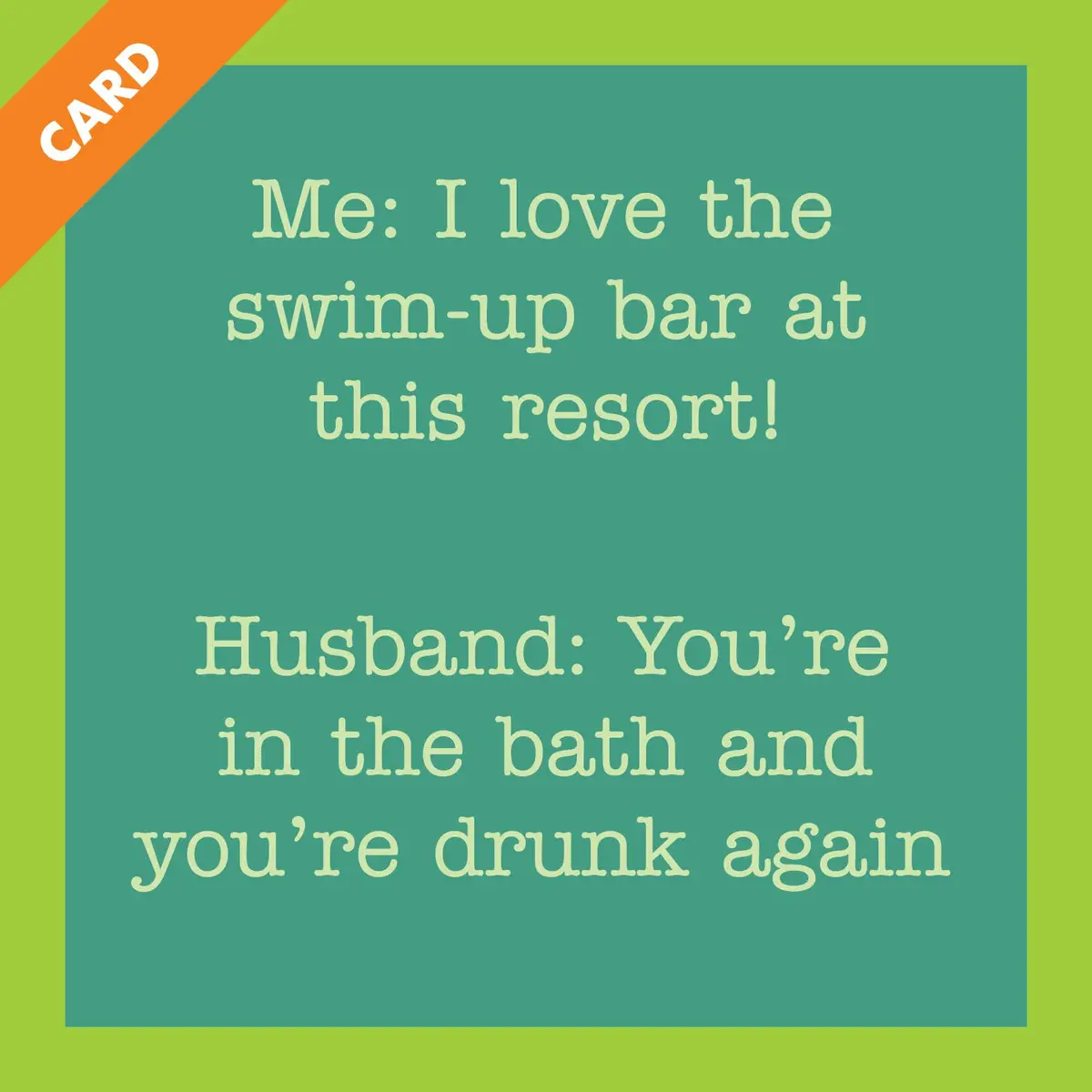 Card Swim Up Bar | Funny Party Gift | Kitsch Greeting Cards 1