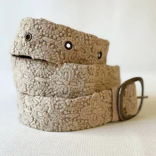 Desert Dreams Embroidered Wool Belt 1