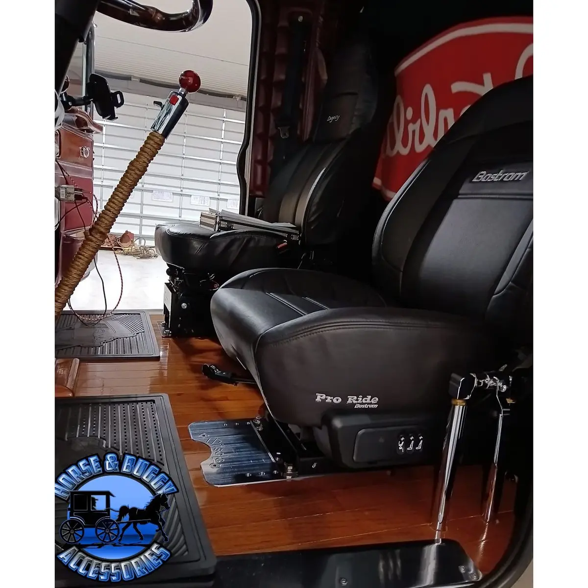 Iowa Customs Low-Profile Peterbilt Seat Mounting Adapters – Adjustable Height Base for Custom Cab Setups