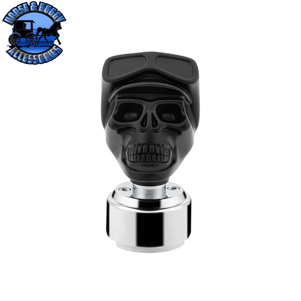 Up-71120 Thread-On Skull Biker Shift Knob & Adapter For Eaton Fuller Style 9/10 Shifter 1