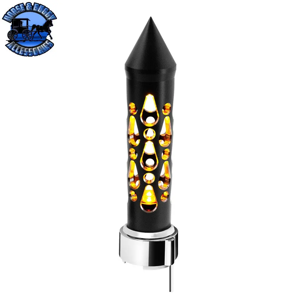 Thread-On Brooklyn Style Spike Gearshift Knob With Led 9/10 Speed Adapter (Choose Led Color) 1