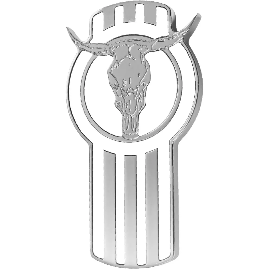 Kenworth Bullhorn Engraved Emblem White 108 1
