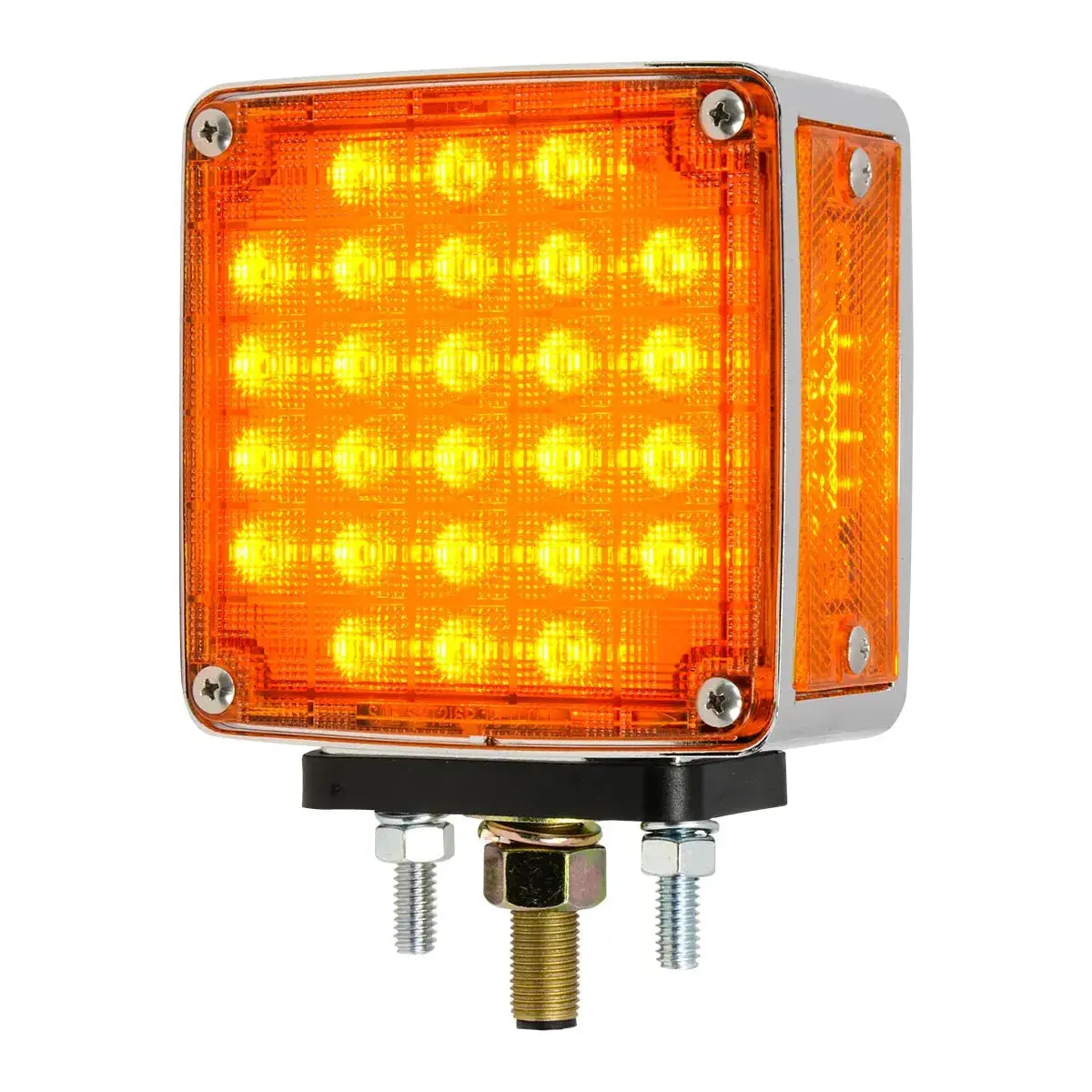 74710 Sq. Smart Dynamic Double Face Amber/Red 26 Led Light, D/Side 1
