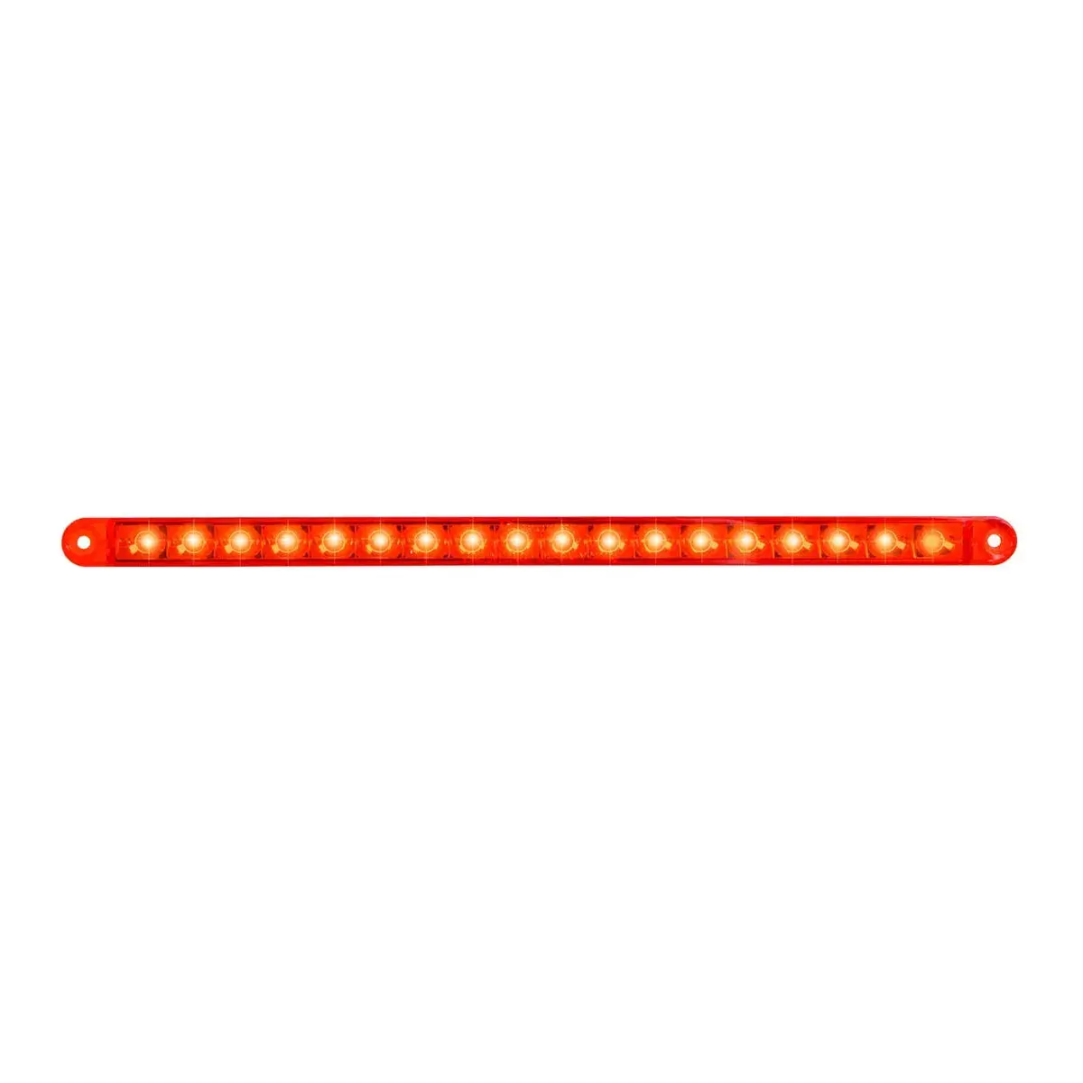 74782 12" Pearl Red/Red 18Led Light Bar, 3 Wires 1