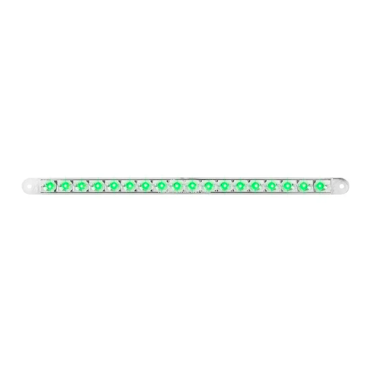 74788 12" Pearl Green/Clear 18Led Light Bar, 3 Wires 1