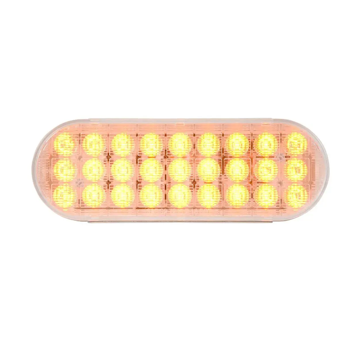 74861 Oval Smart Dynamic Amber/Clear 27 Led Sequential Sealed Light 1