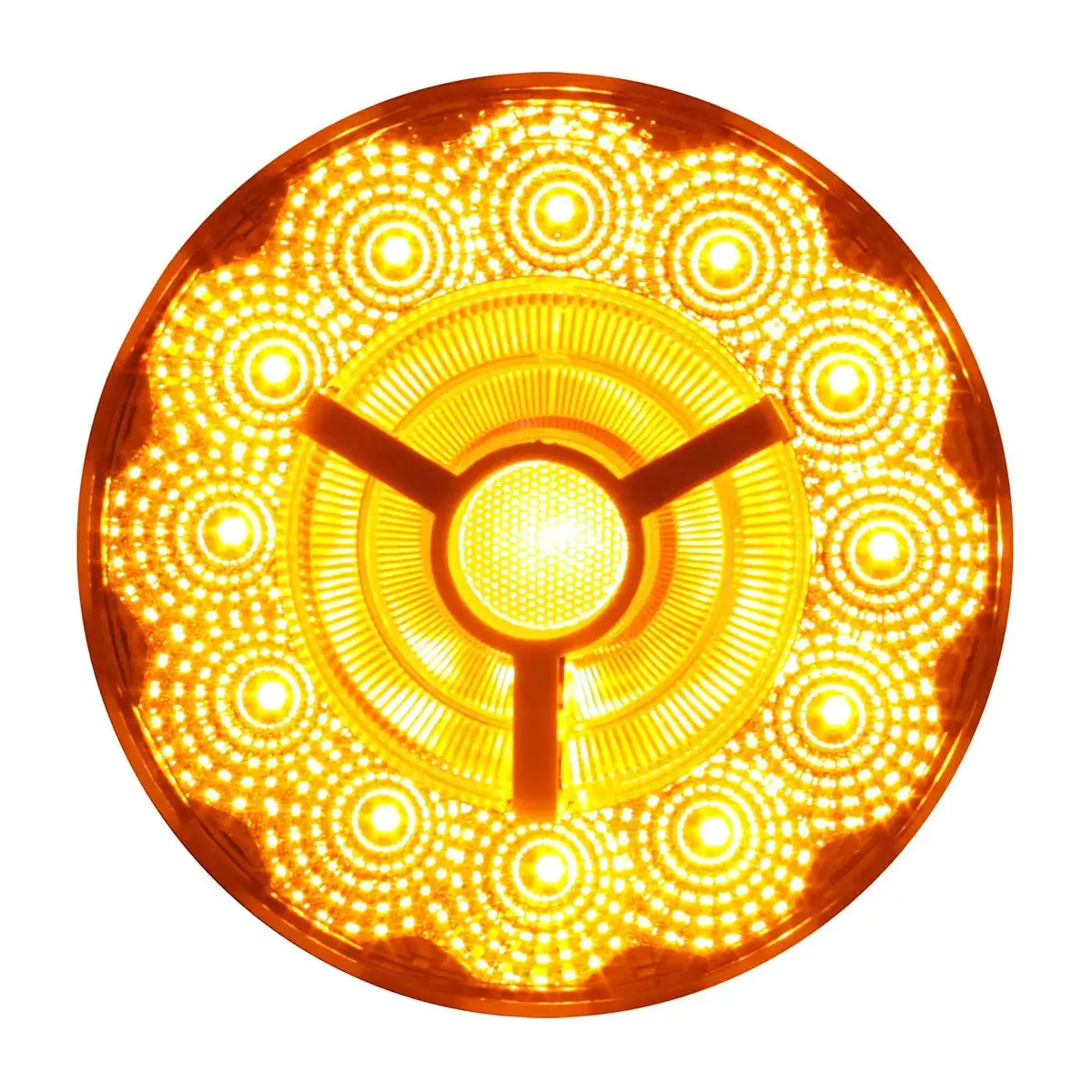 4" Prime Spyder Amber/Clear 17 Led Sealed Light 1
