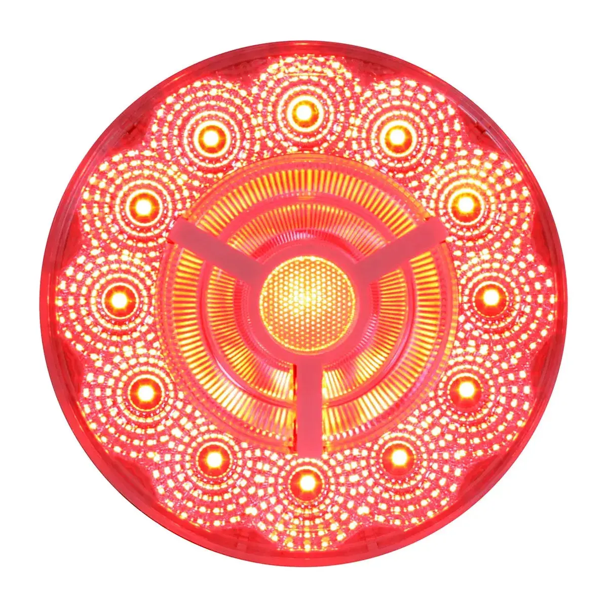 4" Prime Spyder Red/Clear 17 Led Sealed Light 1