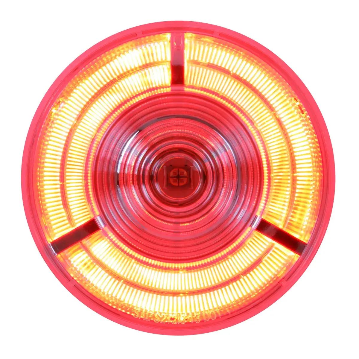 4" Prime Red/Clear 7 Led Sealed Light 1