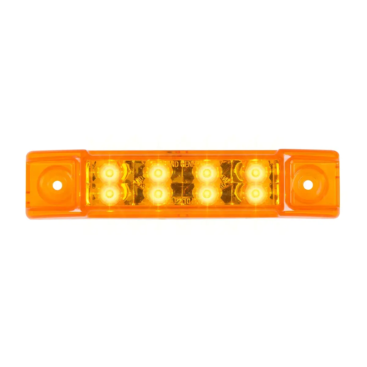 6"L Rect. Pearl Amber/Amber 8 Led Light, High/Low 3 Wires 1