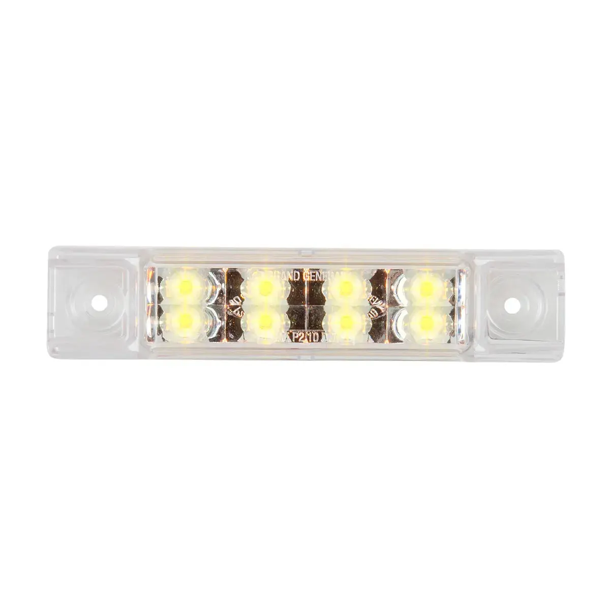 6"L Rect. Pearl Amber/Clear 8 Led Light, High/Low 3 Wires 1