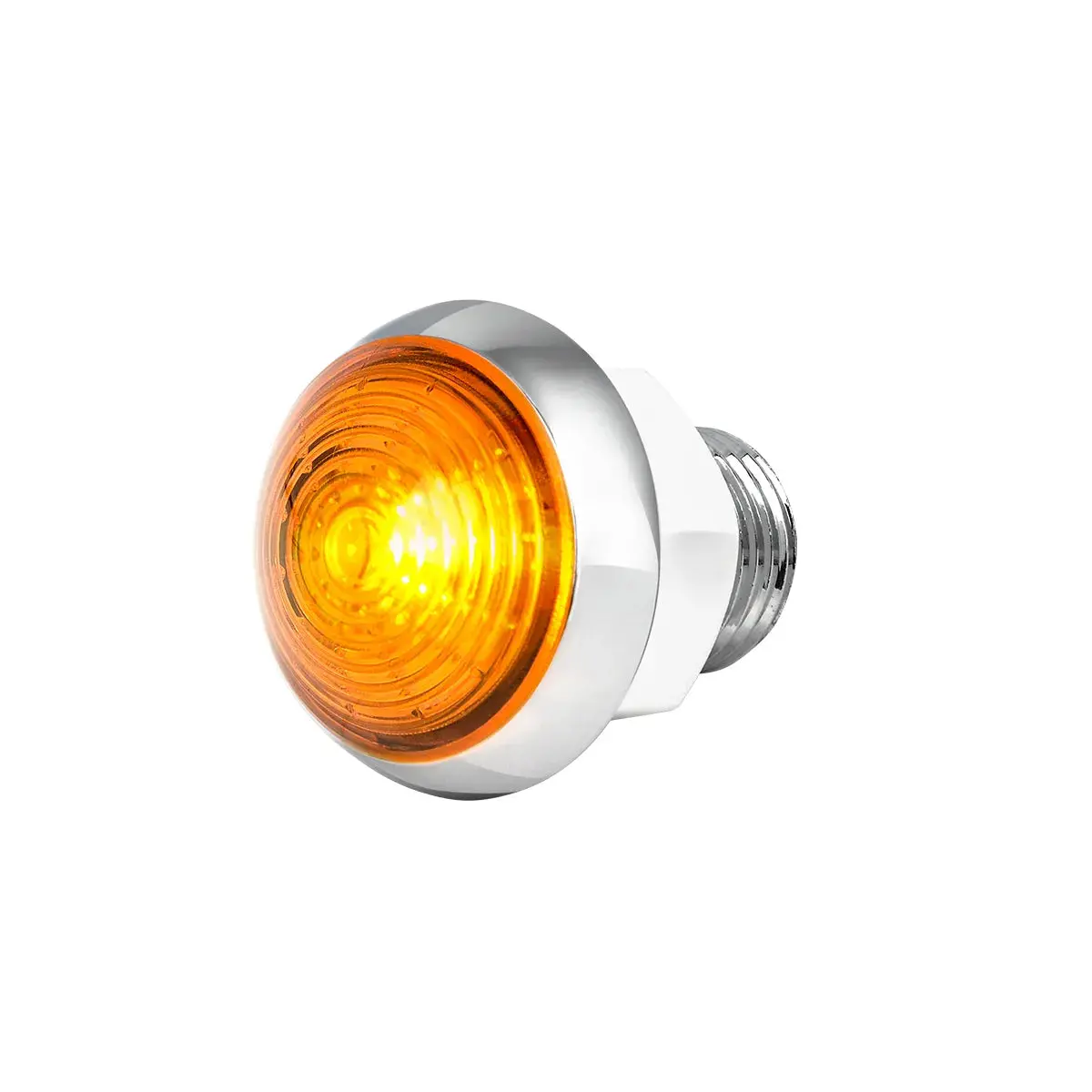 75340 1-1/4" Amber/Amb Classic 1Led Dual Fun. Light W/ Cr. Housing 1