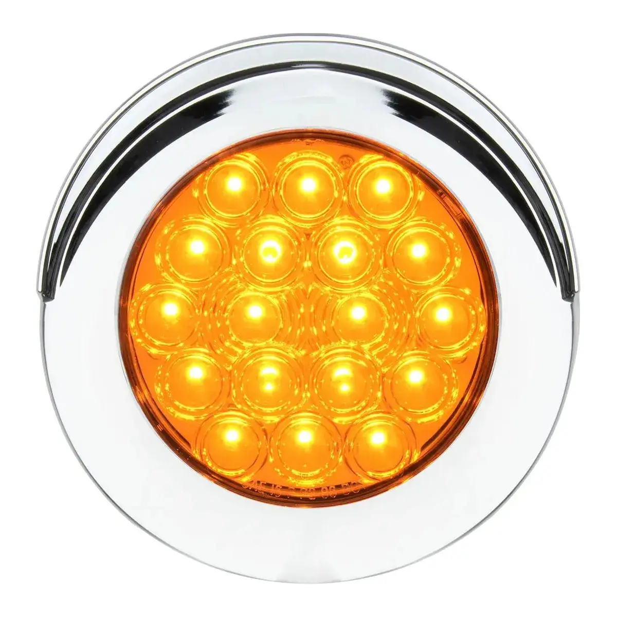 75845 Fleet Series 4" Surface Mount Led Light W/ Twist-On Bezel & 3 Wires, Amber 1