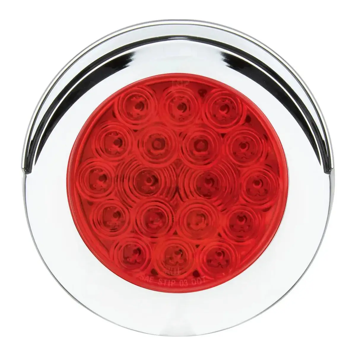 75847 Fleet Series 4" Surface Mount Led Light W/ Twist-On Bezel & 3 Wires Red 1