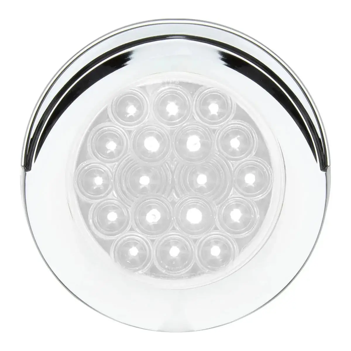 75849 Fleet Series 4" Surface Mount Led Light W/ Twist-On Bezel & 3 Wires White/Clear 1