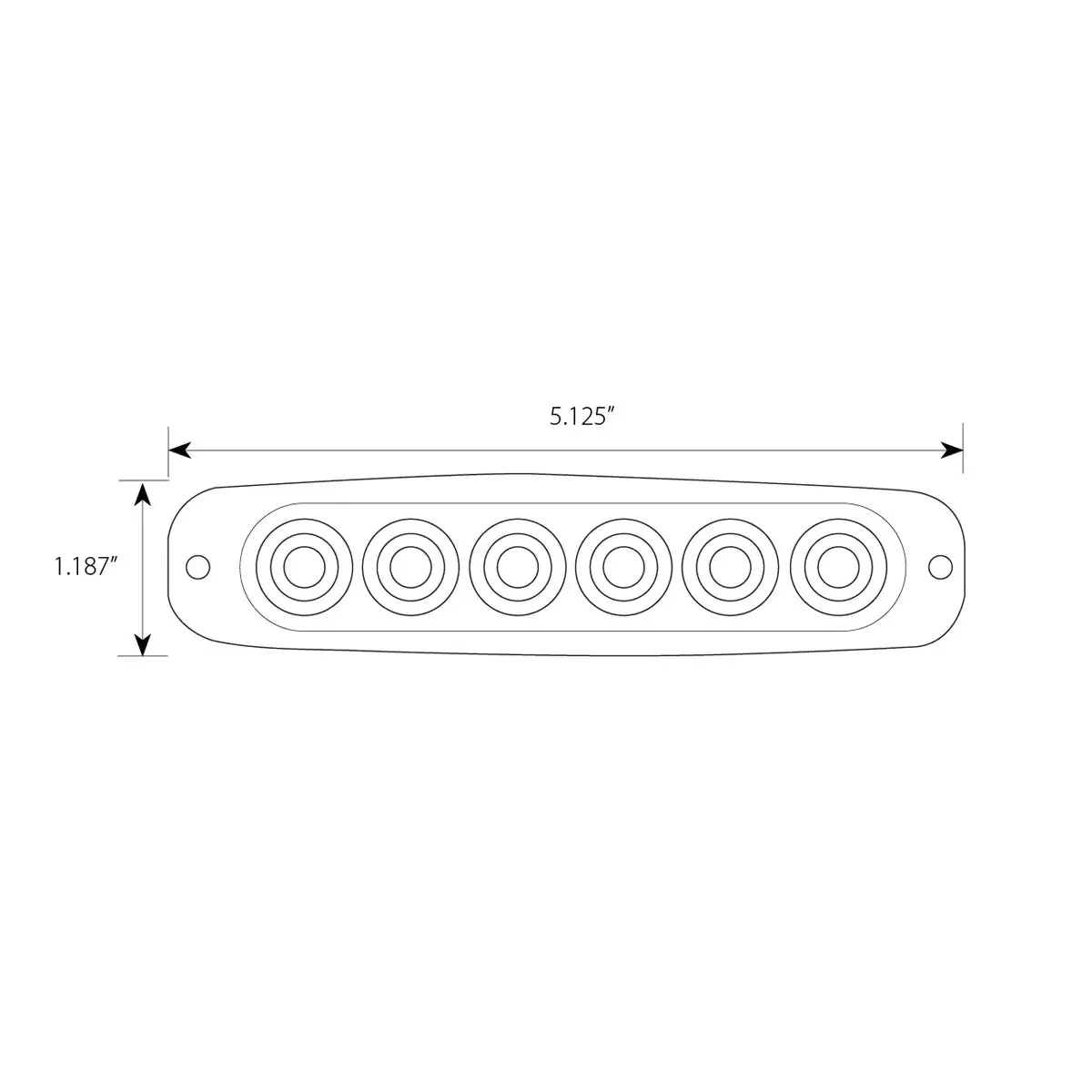 75860 Ultra Thin Led Light, Amber 2