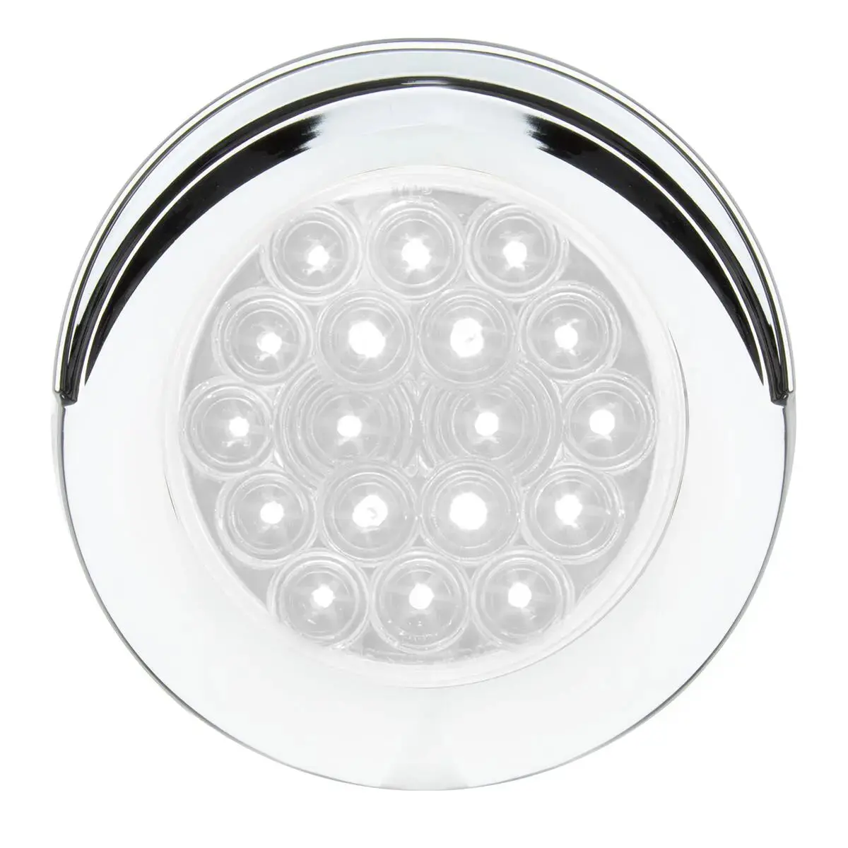 75959 Fleet Series 4" Flange Mount Led Light W/ Twist-On Bezel & 3-Pin Plug, White/Clear 1