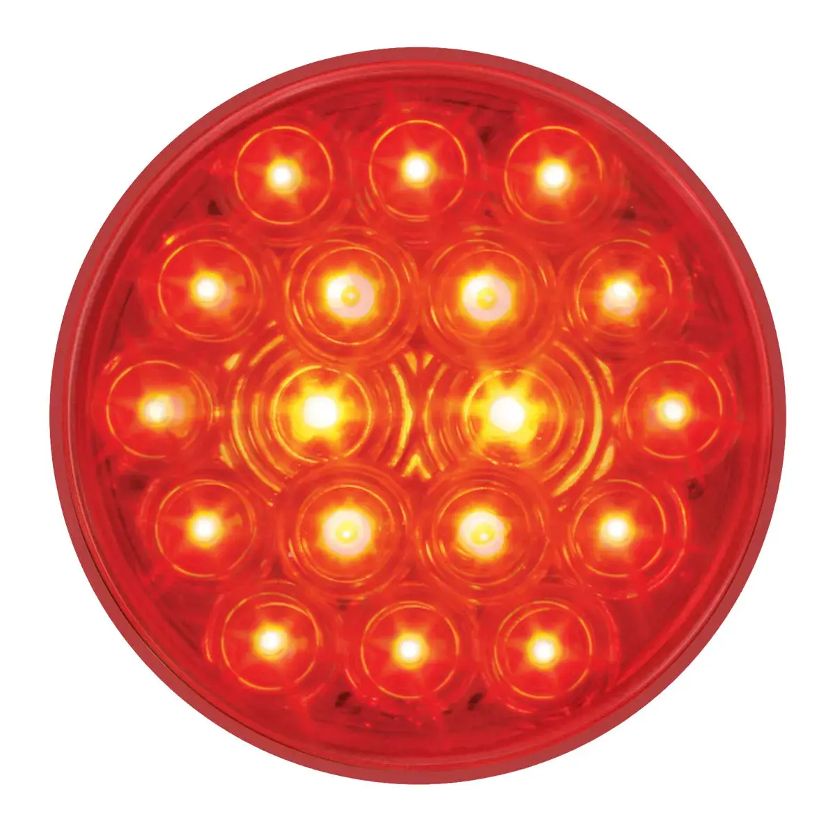 76015 Fleet Series 4" Led Light With 3-Prong Round Plug, Red 1