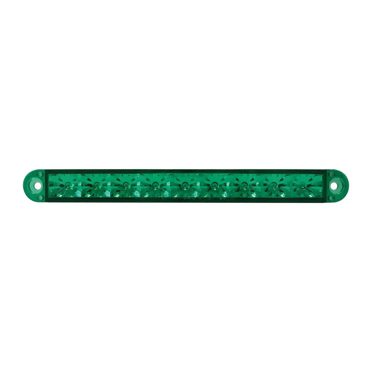 6-1/2" Flush Mount Green 9 Led Light Bar, 3 Wires 1