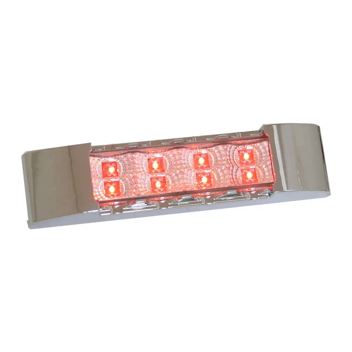 6"L Rect. Spyder Red/Clear 8-Led Marker/Clearance Light 1