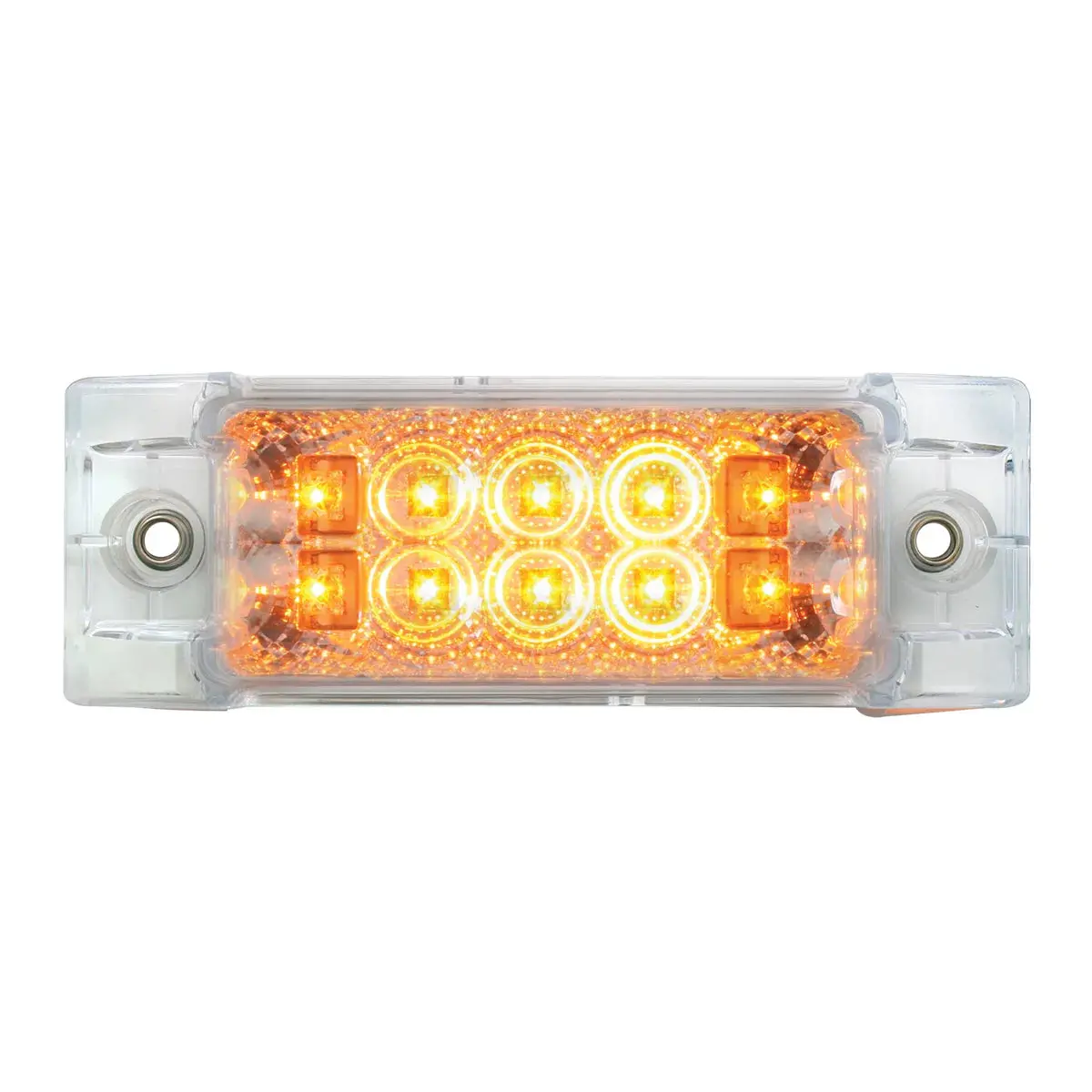 Rectangular Wide Angle Spyder Led Marker & Turn Light (Amber/Clear) #76211 1