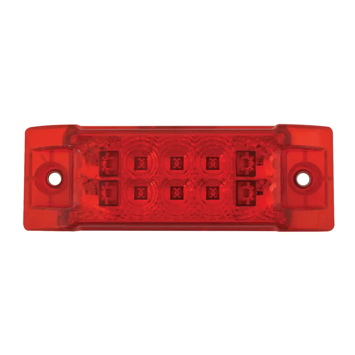 76212 Rectangular Wide Angle Spyder Led Marker & Turn Light (Red/Red) #76212 1
