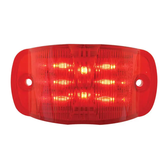 76252 Red/Red Rectangular Camel Back Wide Angle Led Light 1