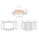 76252 Red/Red Rectangular Camel Back Wide Angle Led Light 2