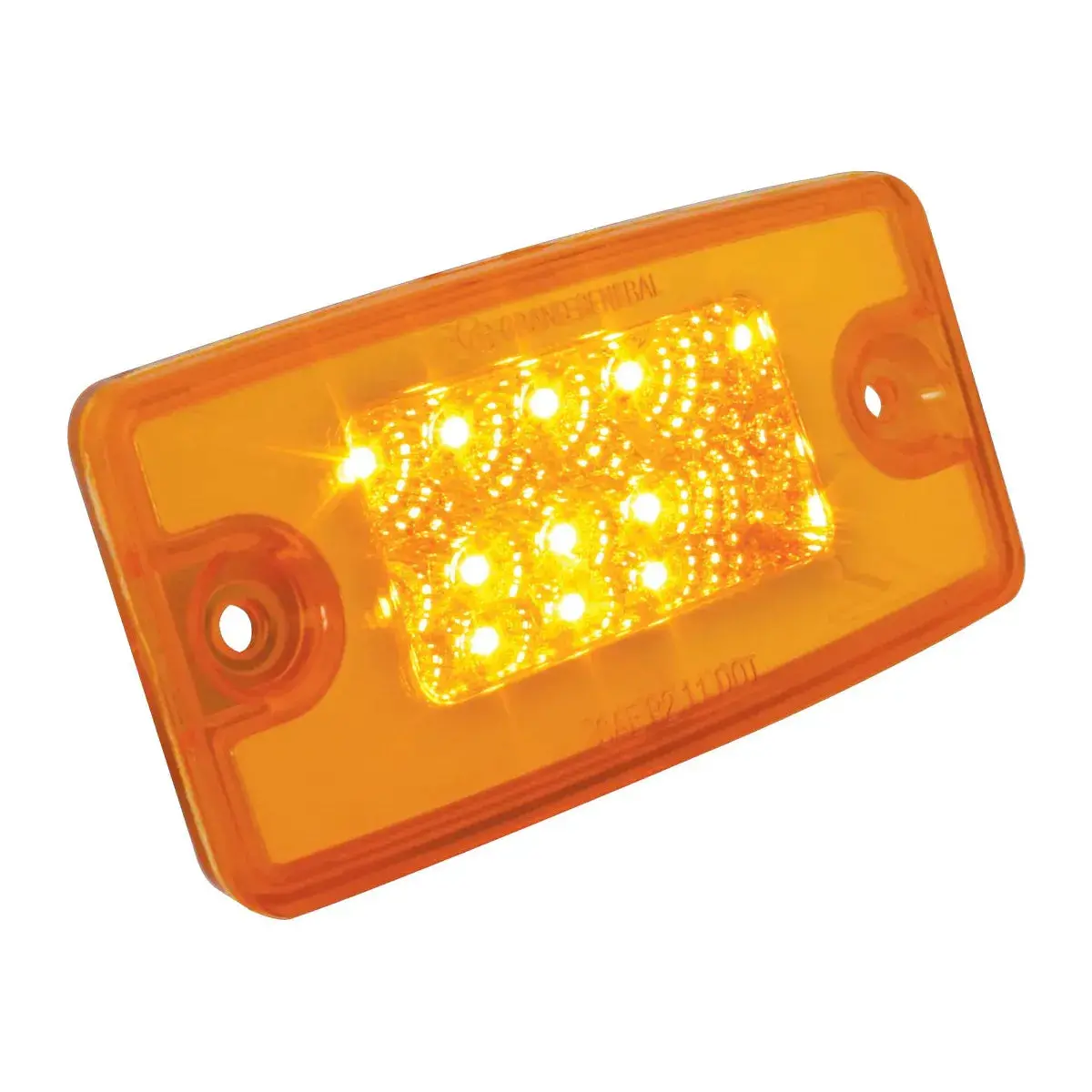76320 Rect. Spyder Amber/Amber 8 Led For Fl Visor/Cab Marker Light 1