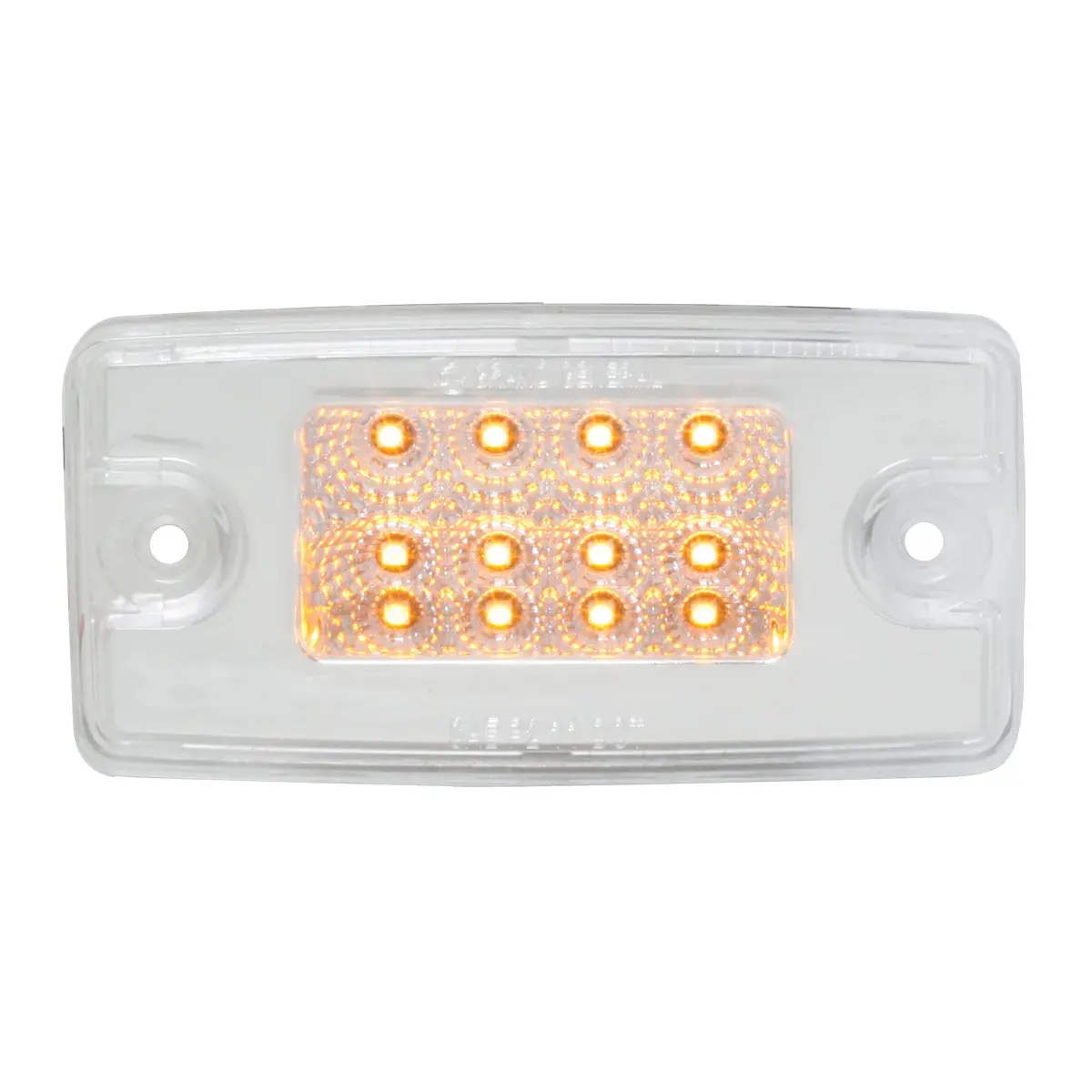 76321 Rect. Spyder Amber/Clear 8 Led For Fl Visor/Cab Marker Light 1