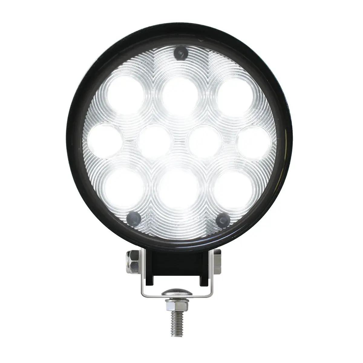 4-1/2" Round 10-Led Heavy Duty Work Light, 1-1/2" Deep, 9~36V 1