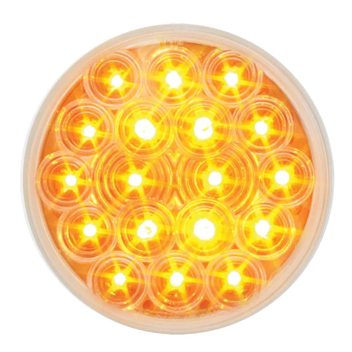 4" Fleet Amber/Clear 18 Led Sealed Light 1