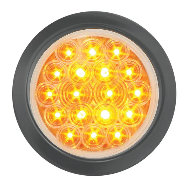 76456 Fleet Series 4" Led Light, Amber/Clear 1