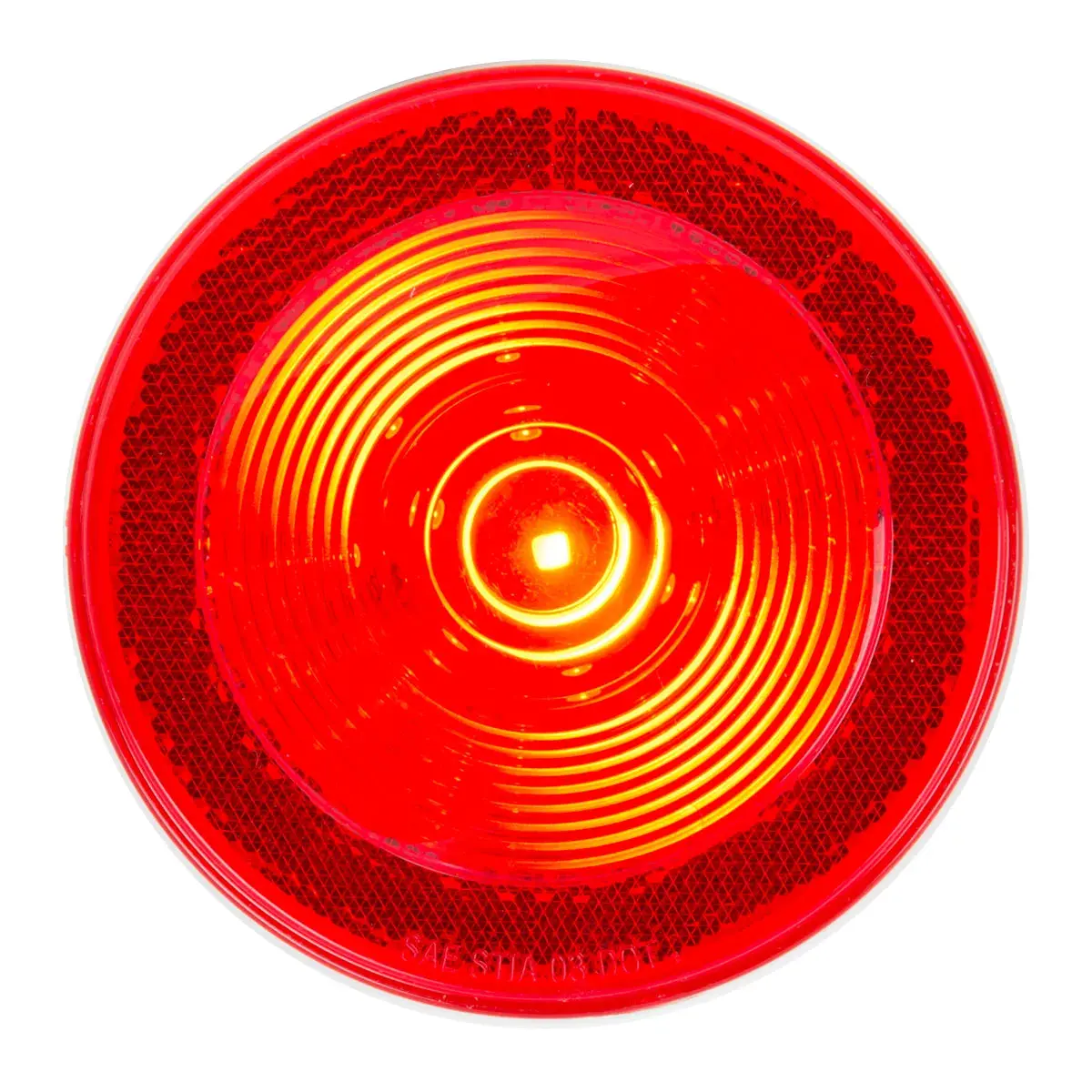 76459 Reflective Series 4" Led Light With Reflective Ring Lens, Red 1