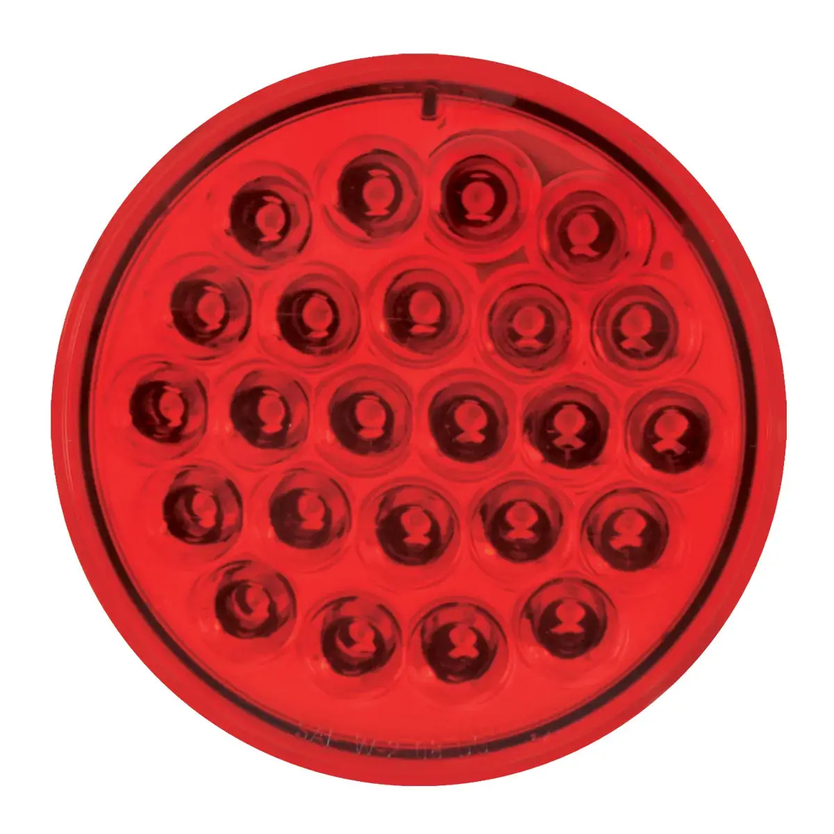 76464 #1 4" Pearl Red/Red 24Led Strobe Sealed Light, 9~36V 1