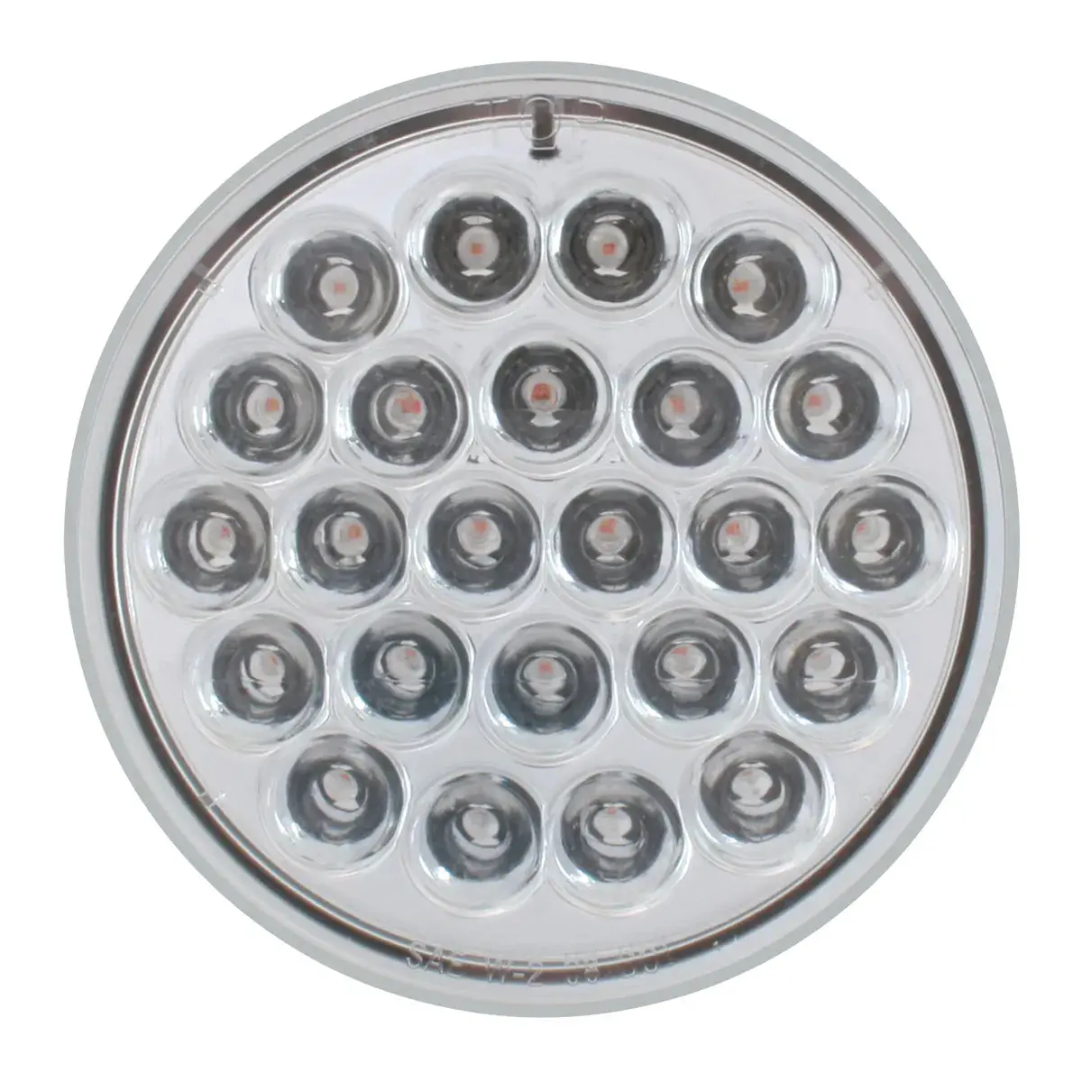 76468 #1 4" Pearl White/Clear 24 Led Strobe Sealed Light, 9~36V 1