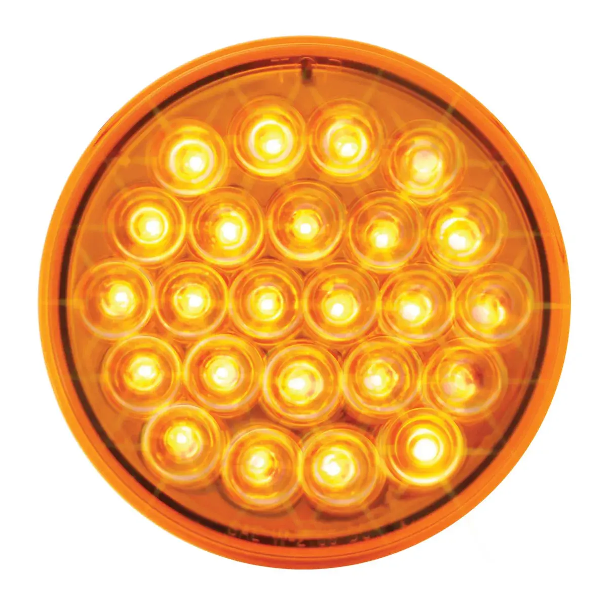 76460 #1 4" Pearl Amber/Amber 24Led Strobe Sealed Light, 9~36V 1