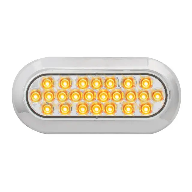 76511 Pearl Series Continuous Oval Led Strobe Light, Amber/Clear 1