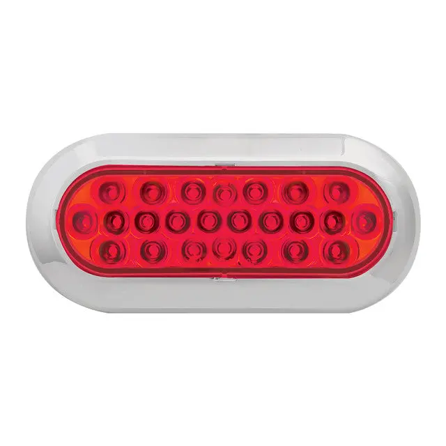 76512 Pearl Series Continuous Oval Led Strobe Light, Red 1