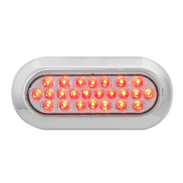 76518 Pearl Series Continuous Oval Led Strobe Light, Red/Clear 1