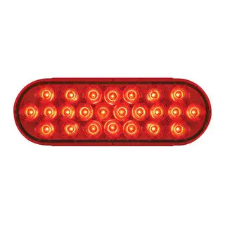 76527 Pearl Series Continuous Oval Led Strobe Light, Red 1