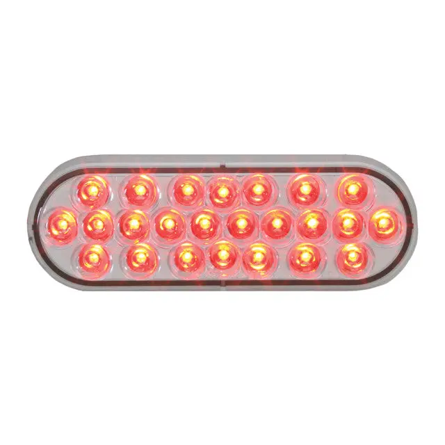 76528 Pearl Series Continuous Oval Led Strobe Light, Red/Clear 1